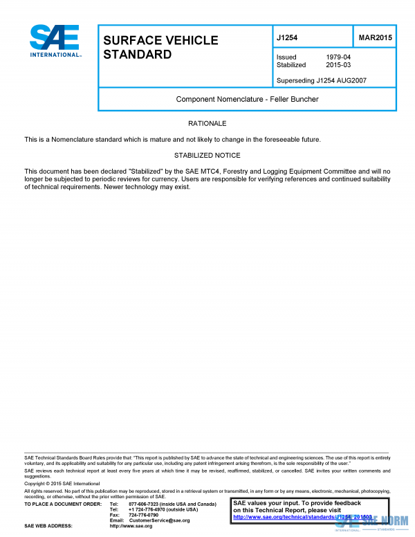 SAE J 1254 Series PDF