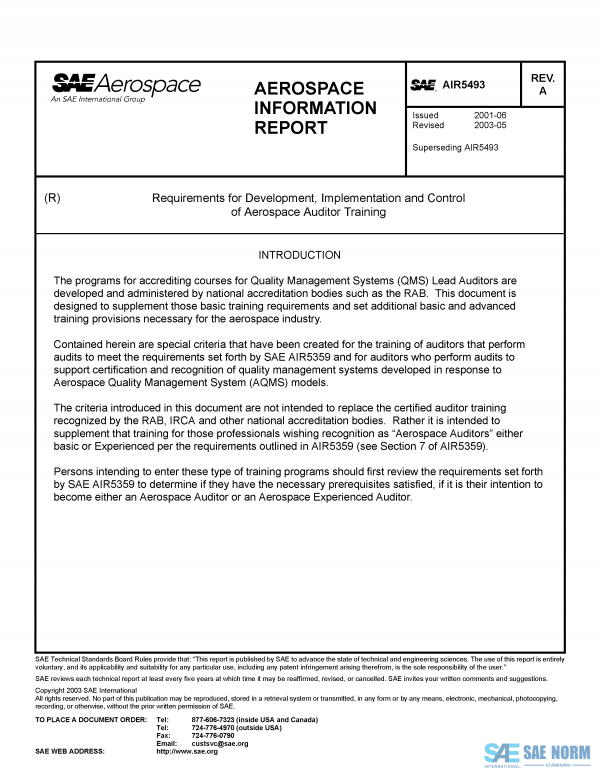 SAE AIR 5493 Series PDF