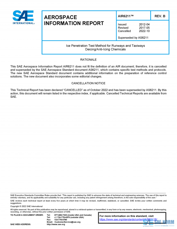 SAE AIR 6211 Series PDF