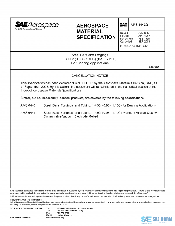 SAE AMS 6442 Series PDF