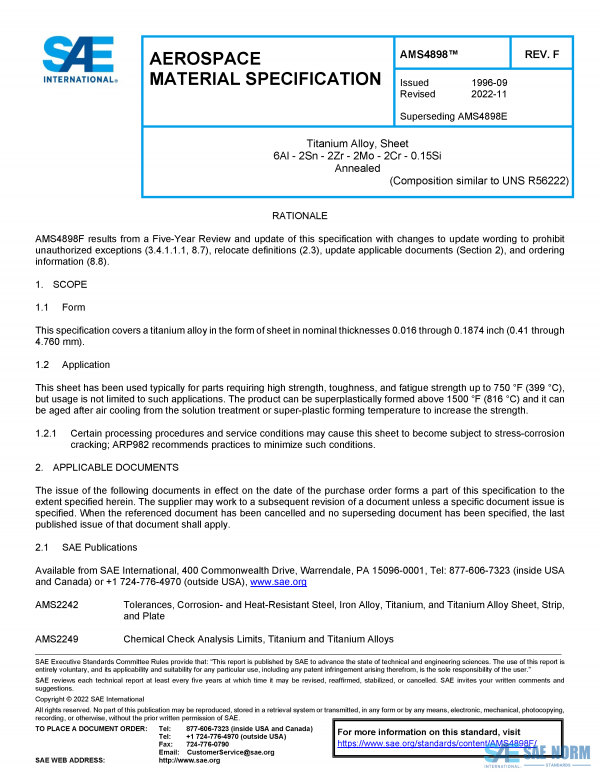 SAE AMS 4898 Series PDF