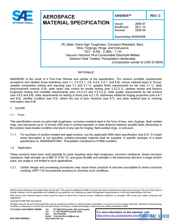 SAE AMS 5934 Series PDF