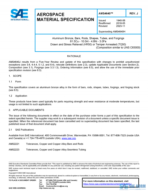 SAE AMS 4640 Series PDF