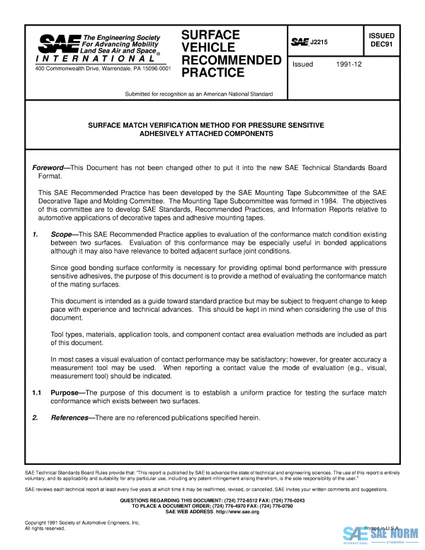 SAE J 2215 Series PDF
