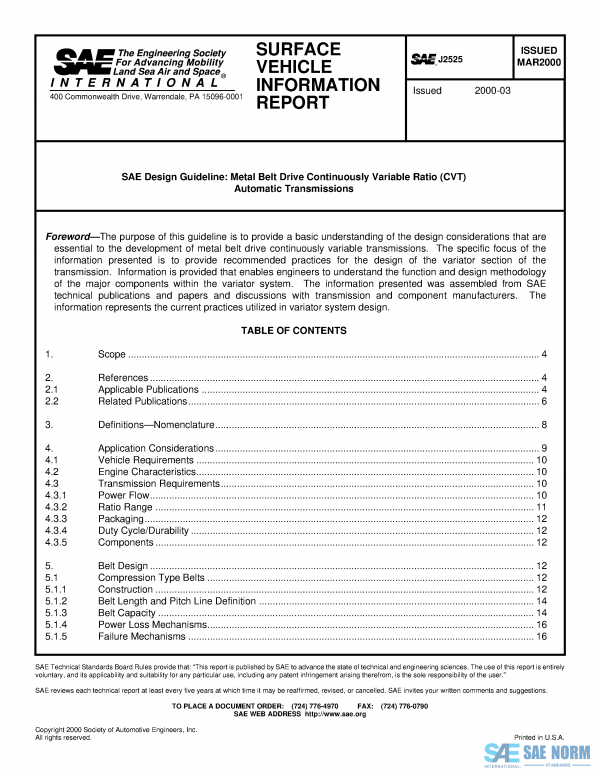 SAE J 2525 Series PDF