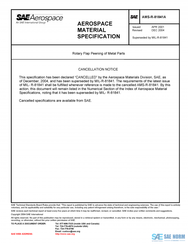 SAE AMSR 81841 Series PDF