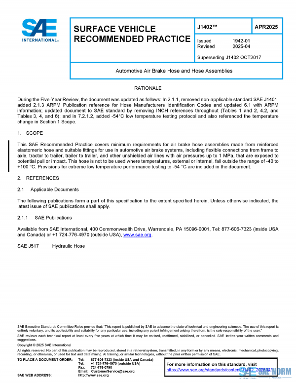 SAE J 1402 Series PDF