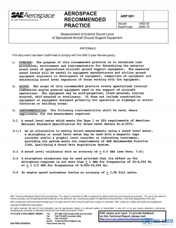 SAE ARP 1801 Series PDF