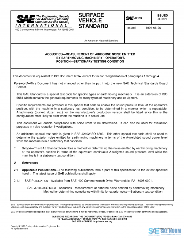 SAE J 2103 Series PDF