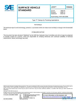 SAE J 1670 Series PDF