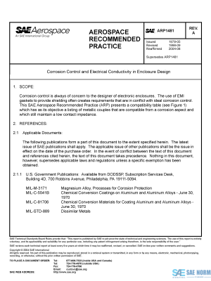 SAE ARP 1481 Series PDF