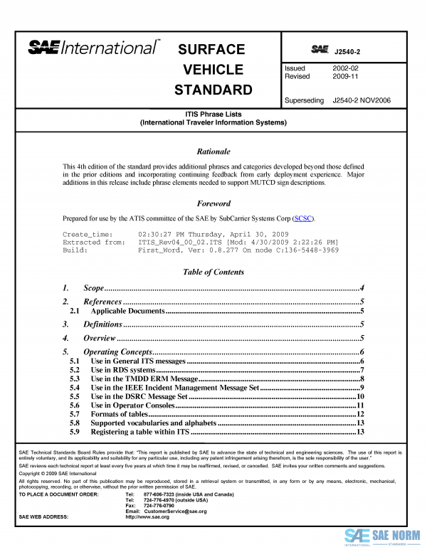 SAE J 2540/2 Series PDF