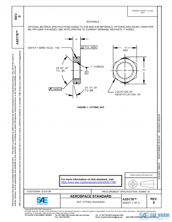 SAE AS 5178 Series PDF