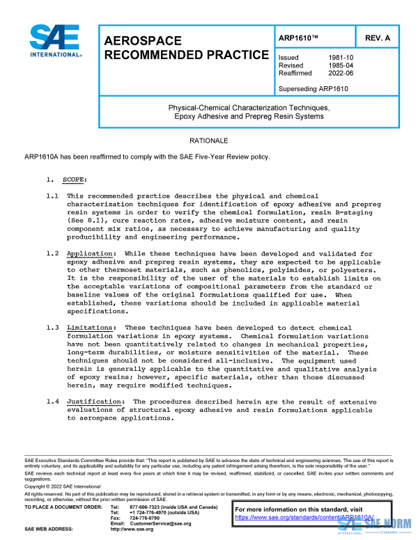 SAE ARP 1610 Series PDF