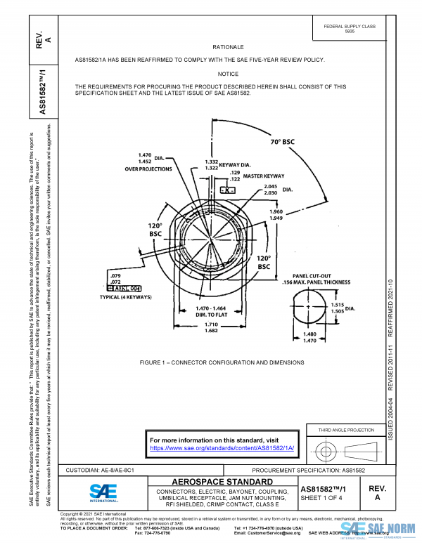 SAE AS 81582/1 Series PDF