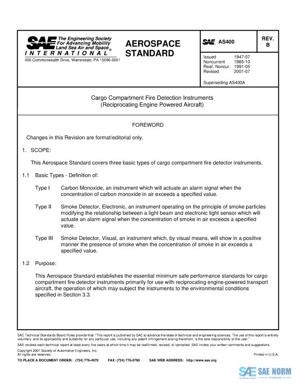 SAE AS 400 Series PDF