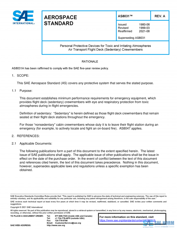 SAE AS 8031 Series PDF