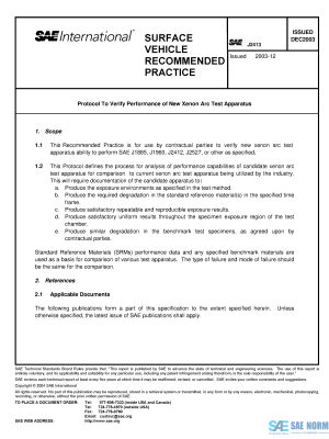 SAE J 2413 Series PDF