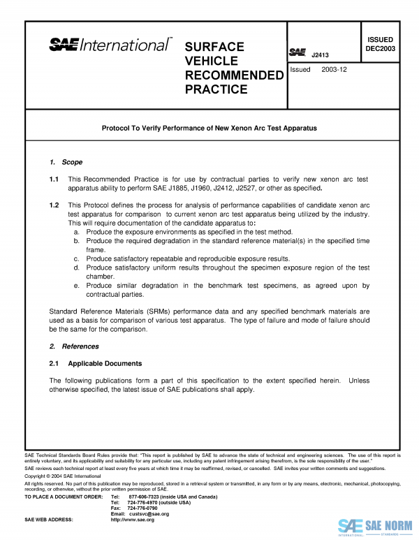 SAE J 2413 Series PDF