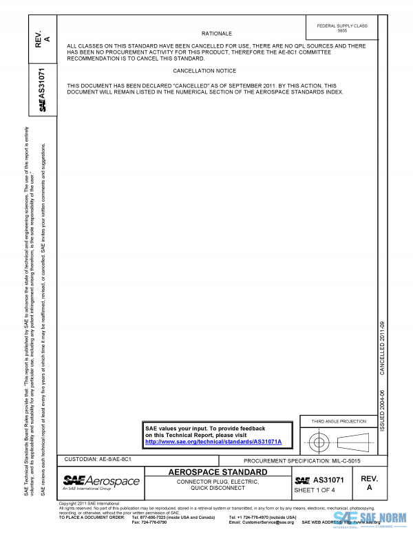 SAE AS 31071 Series PDF