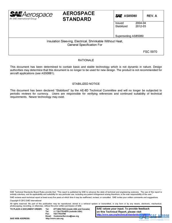 SAE AS 85080 Series PDF