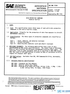 SAE AMS 1725 Series PDF
