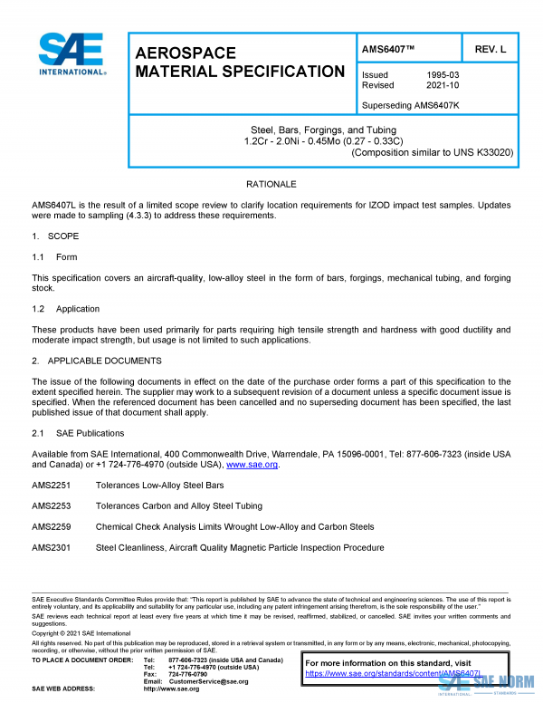 SAE AMS 6407 Series PDF