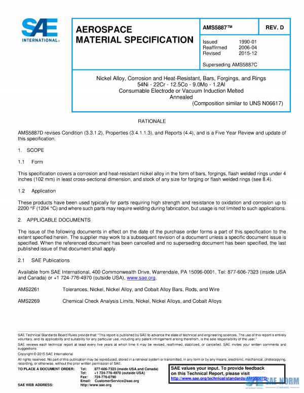 SAE AMS 5887 Series PDF