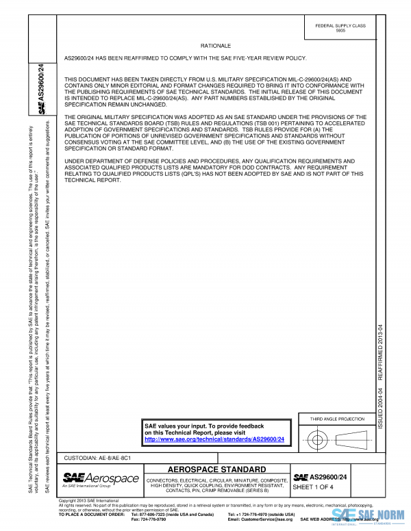 SAE AS 29600/24 Series PDF
