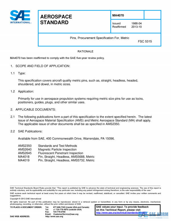 SAE MA 4070 Series PDF