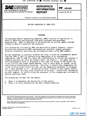 SAE AIR 4498 Series PDF