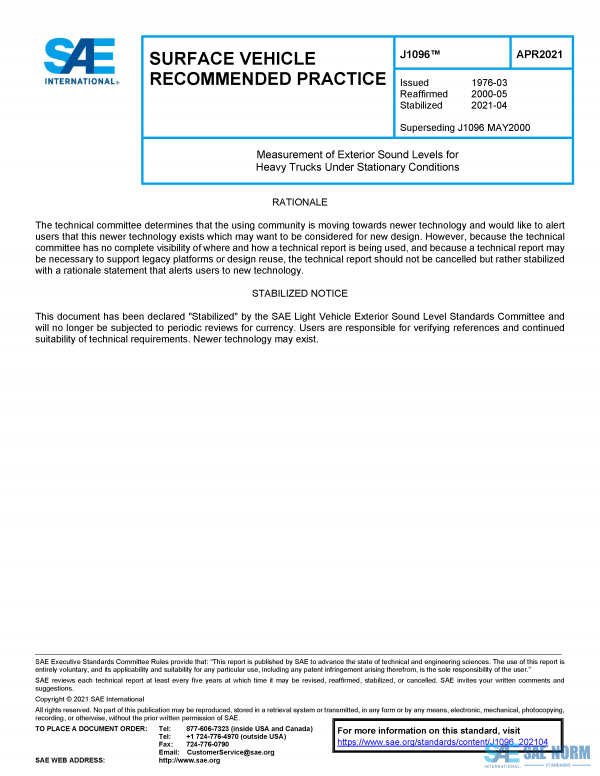 SAE J 1096 Series PDF