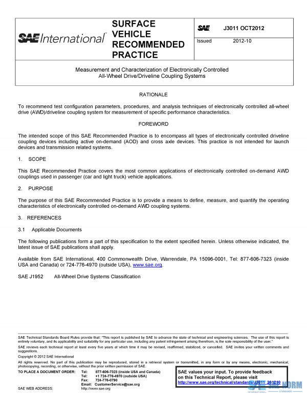 SAE J 3011 Series PDF
