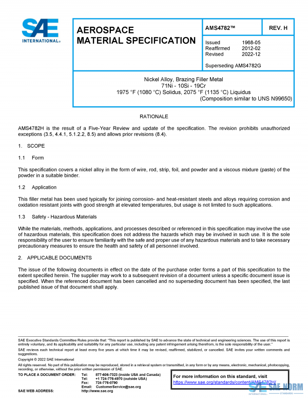 SAE AMS 4782 Series PDF