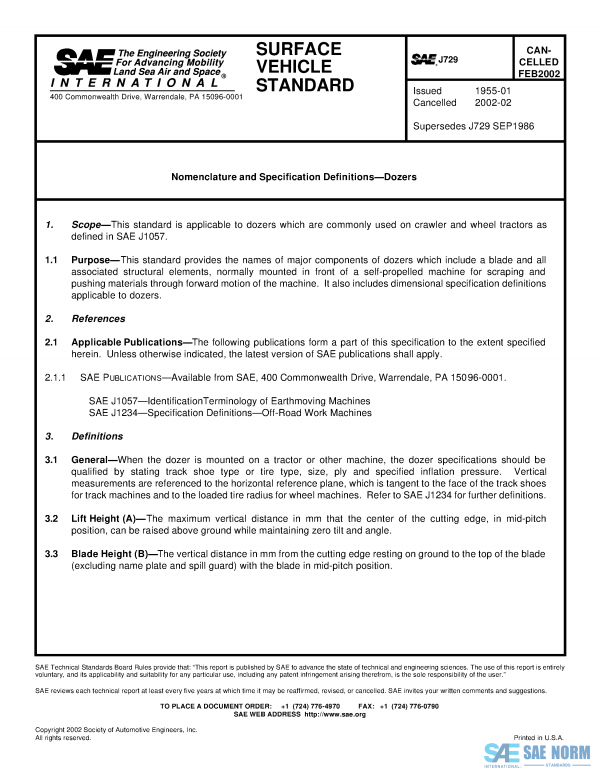 SAE J 729 Series PDF