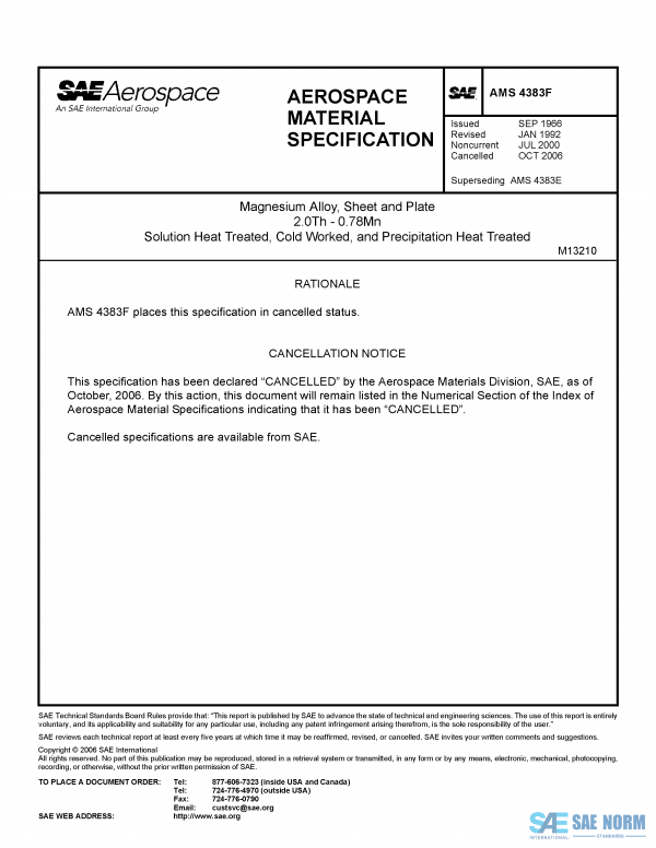 SAE AMS 4383 Series PDF
