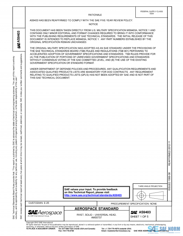 SAE AS 9403 Series PDF