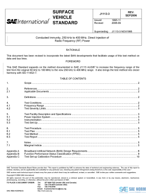 SAE J 1113/3 Series PDF