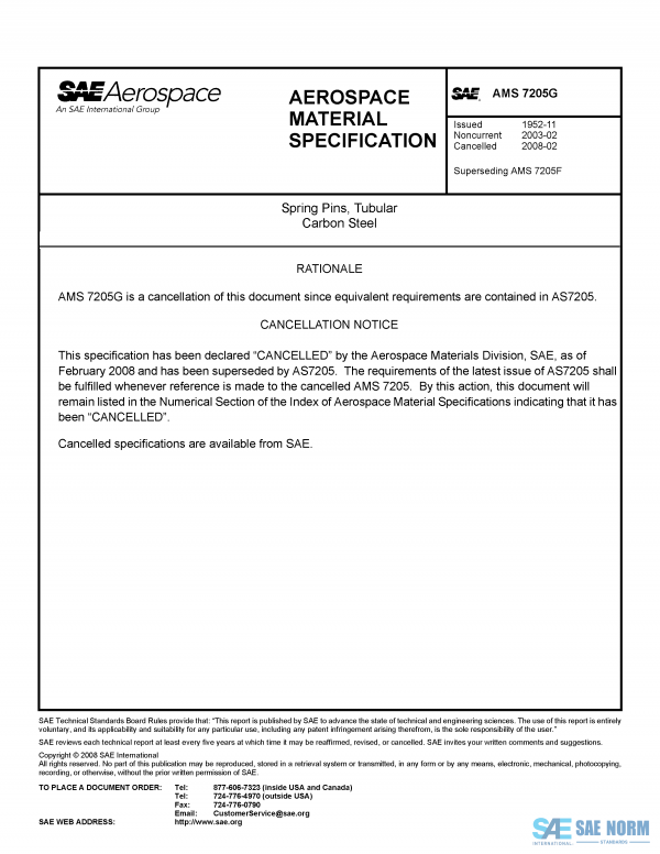 SAE AMS 7205 Series PDF