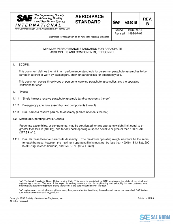 SAE AS 8015 Series PDF