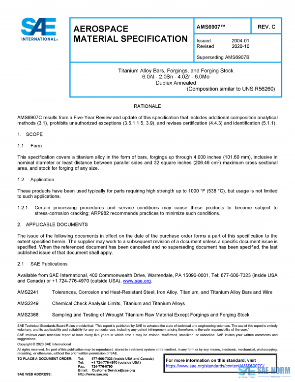 SAE AMS 6907 Series PDF