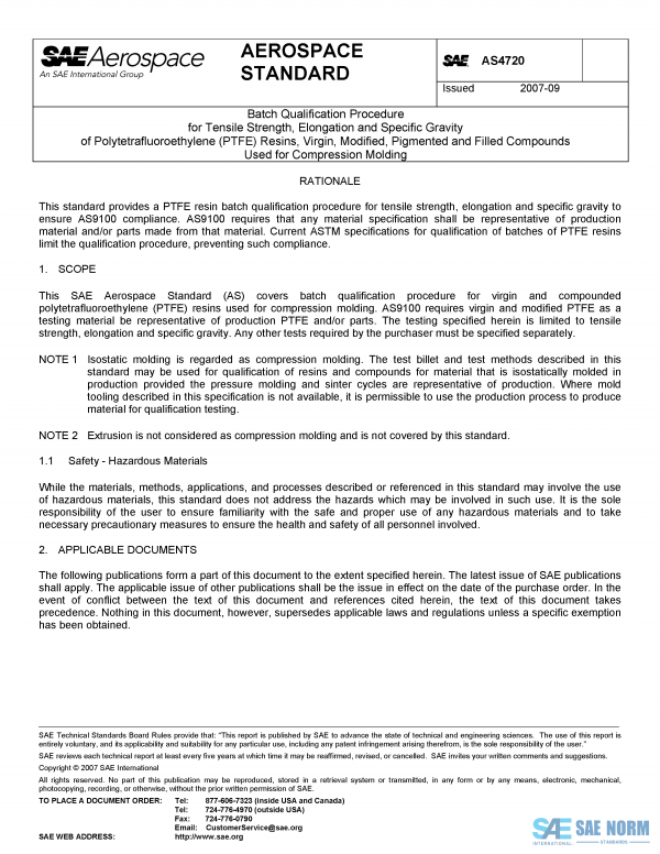SAE AS 4720 Series PDF