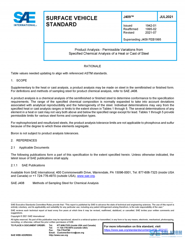 SAE J 409 Series PDF
