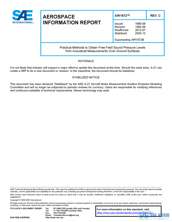 SAE AIR 1672 Series PDF