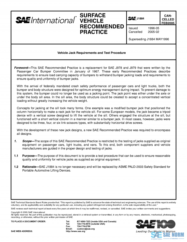 SAE J 1884 Series PDF