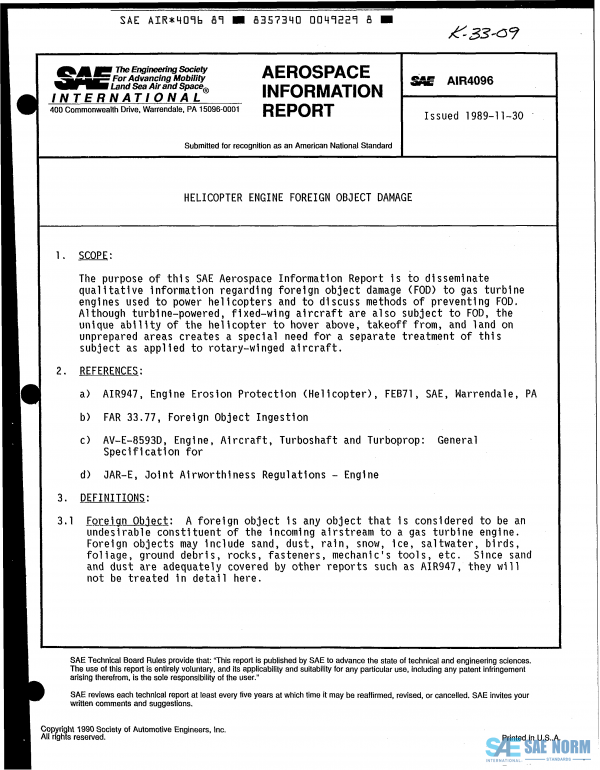 SAE AIR 4096 Series PDF