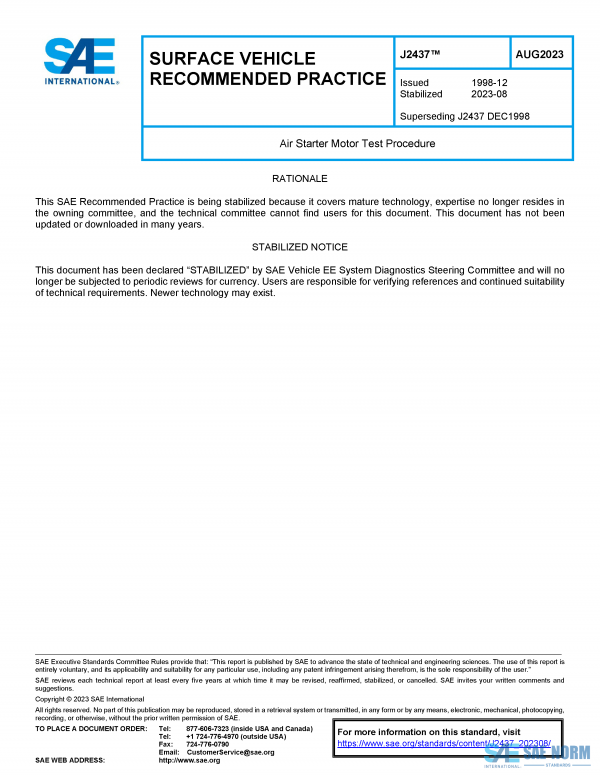 SAE J 2437 Series PDF