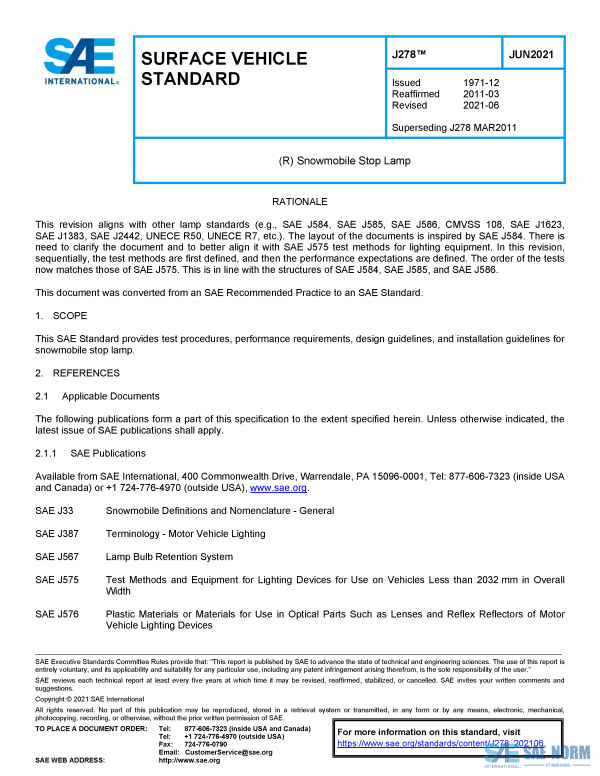 SAE J 278 Series PDF