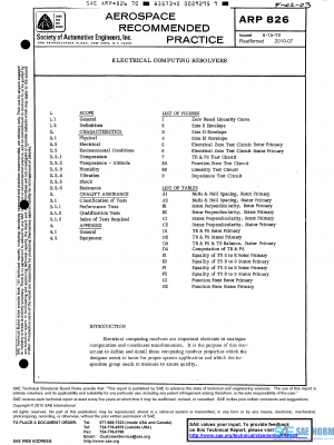 SAE ARP 826 Series PDF