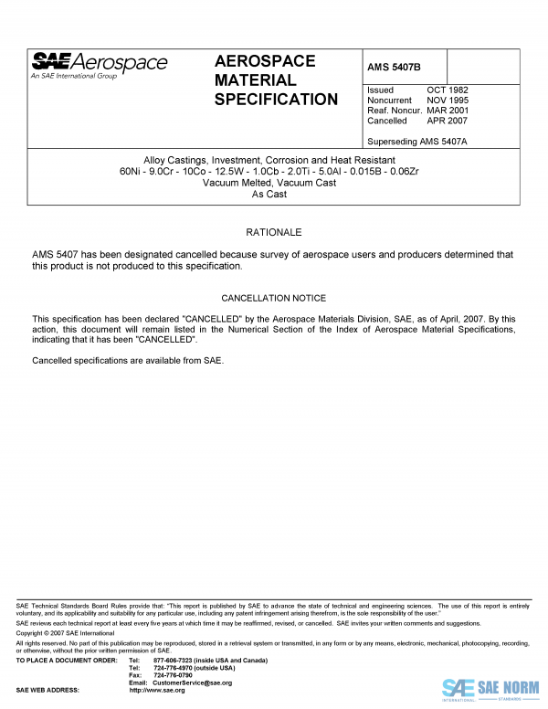 SAE AMS 5407 Series PDF